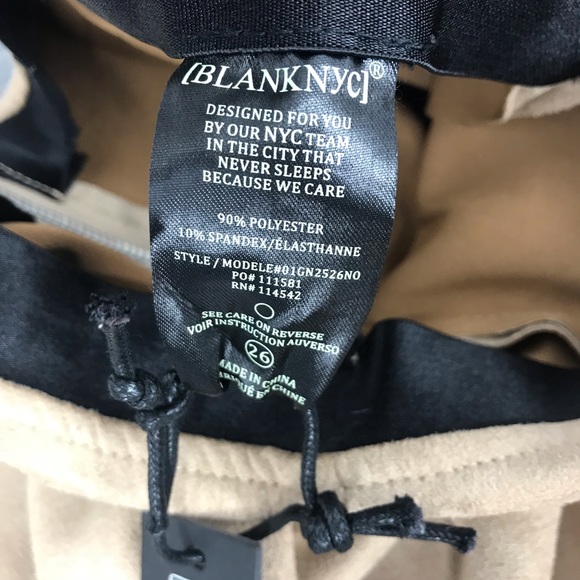 NWT BlankNYC faux suede tan pants leggings size26 - Picture 4 of 9